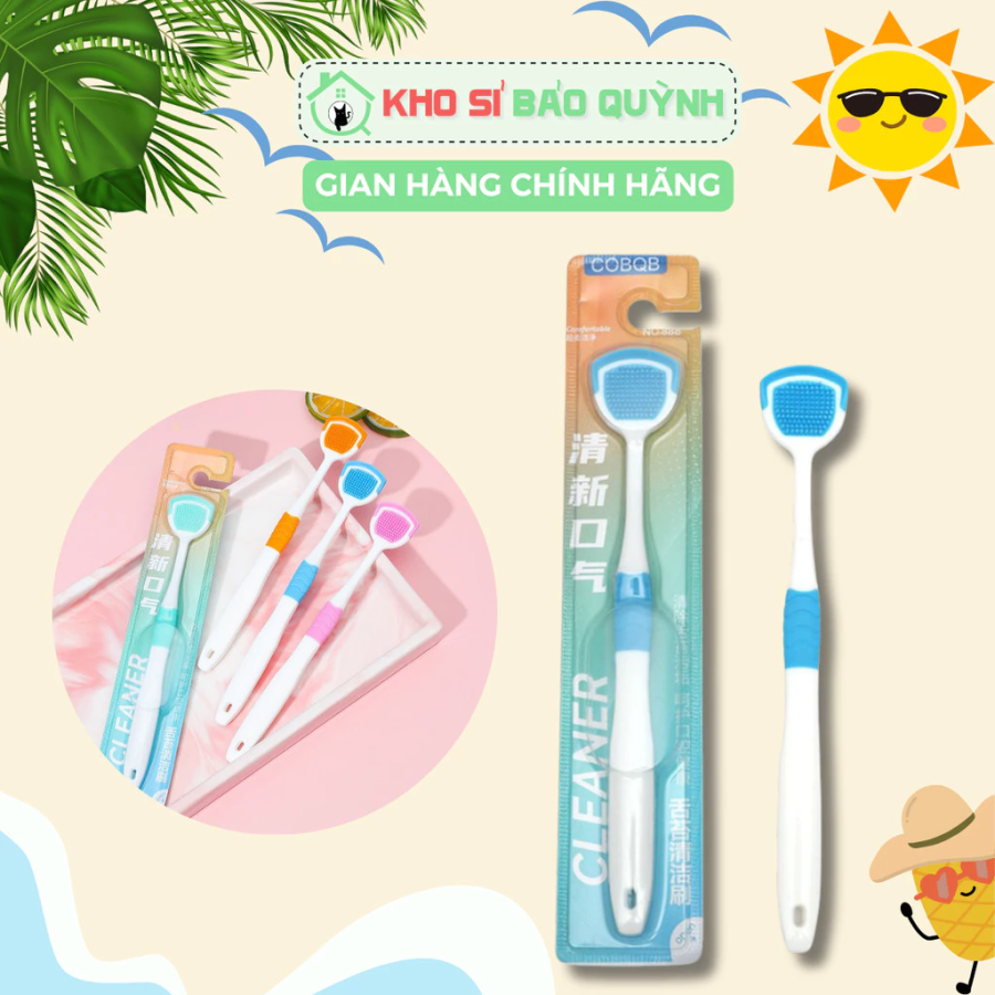 Set 3 Cây Dụng Cụ Cạo Lưỡi Vệ Sinh Chăm Sóc Răng Miệng Bàn Chải Vệ Sinh Lưỡi Loại Bỏ Hôi Miệng