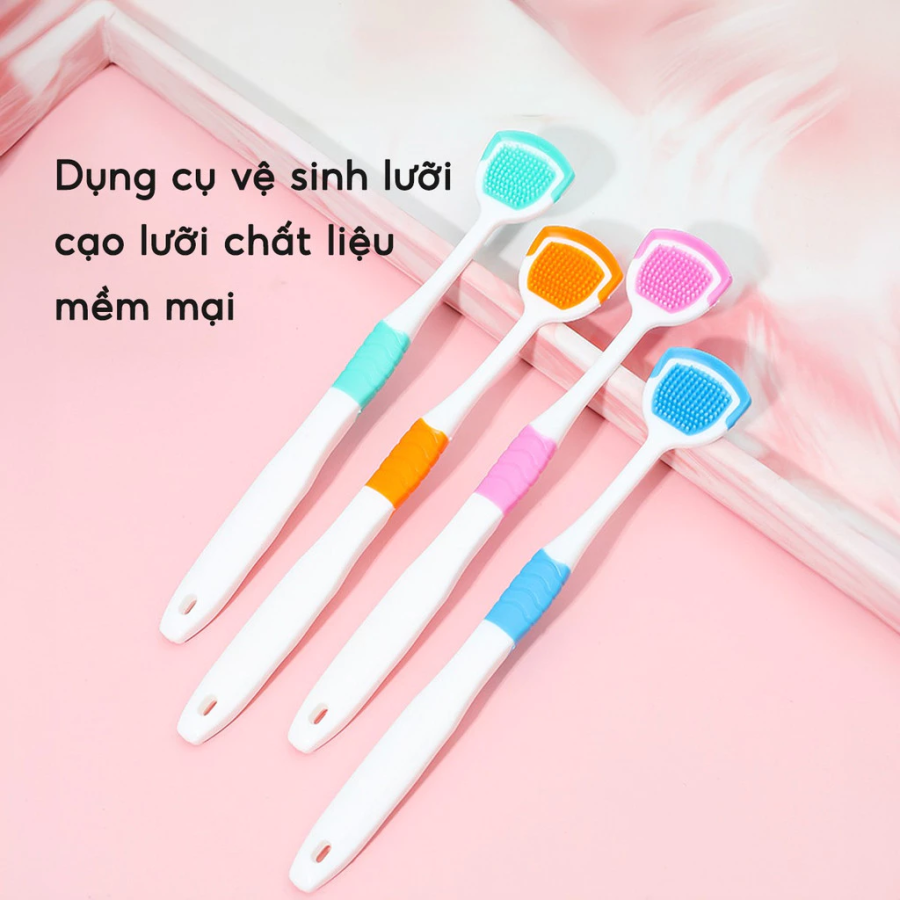 Set 3 Cây Dụng Cụ Cạo Lưỡi Vệ Sinh Chăm Sóc Răng Miệng Bàn Chải Vệ Sinh Lưỡi Loại Bỏ Hôi Miệng