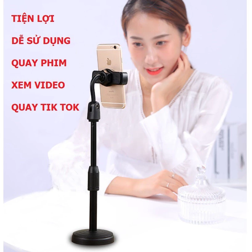 [MUA 1 TẶNG 1] Giá Đỡ Điện Thoại Để Bàn Kẹp Điện Thoại Livestream Xem Video Xoay 360 Độ